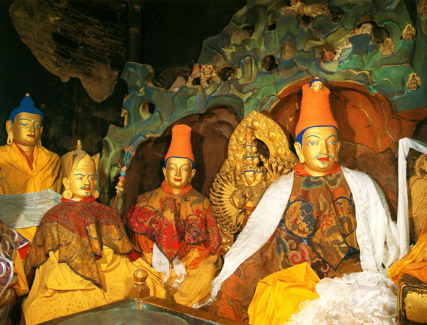 Statues of Songtsen Gampo and His Ministers