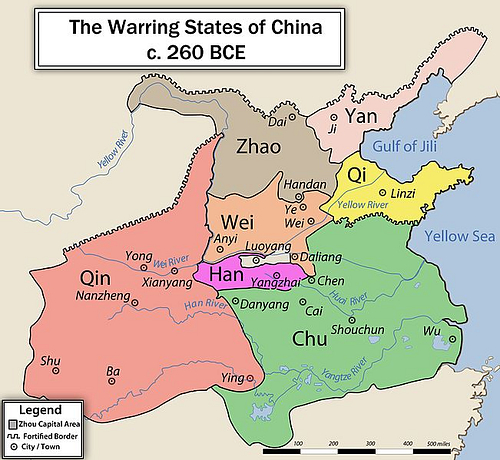 Map of Warring States Period