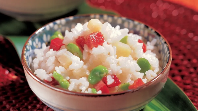 Braised Rice with Beans