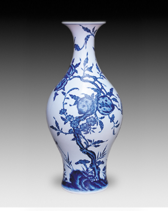 White and Blue Porcelain