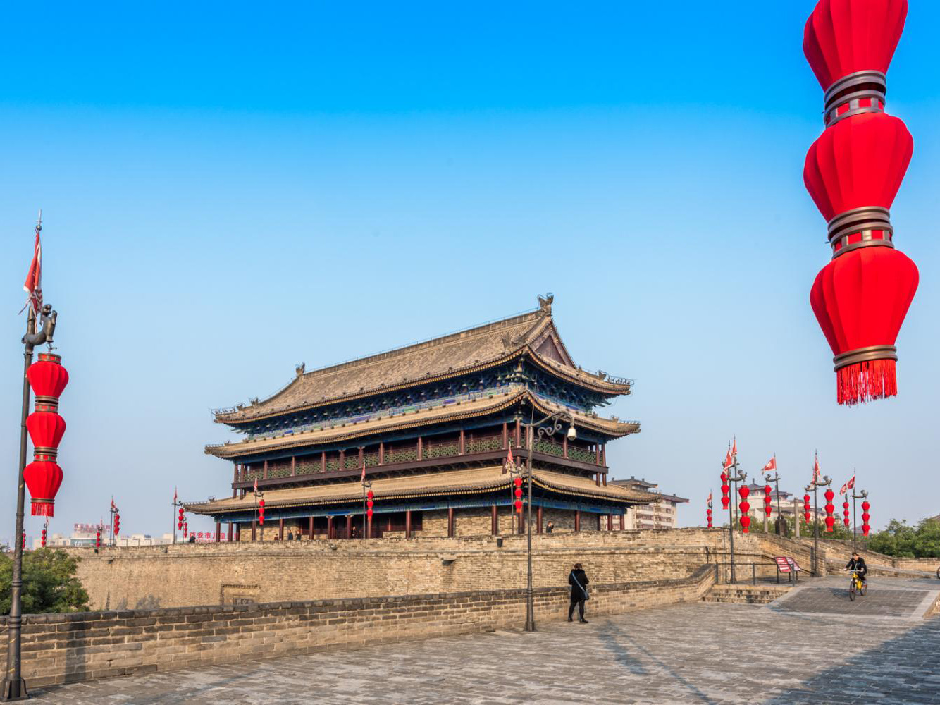 Drum Tower Beside the City Wall